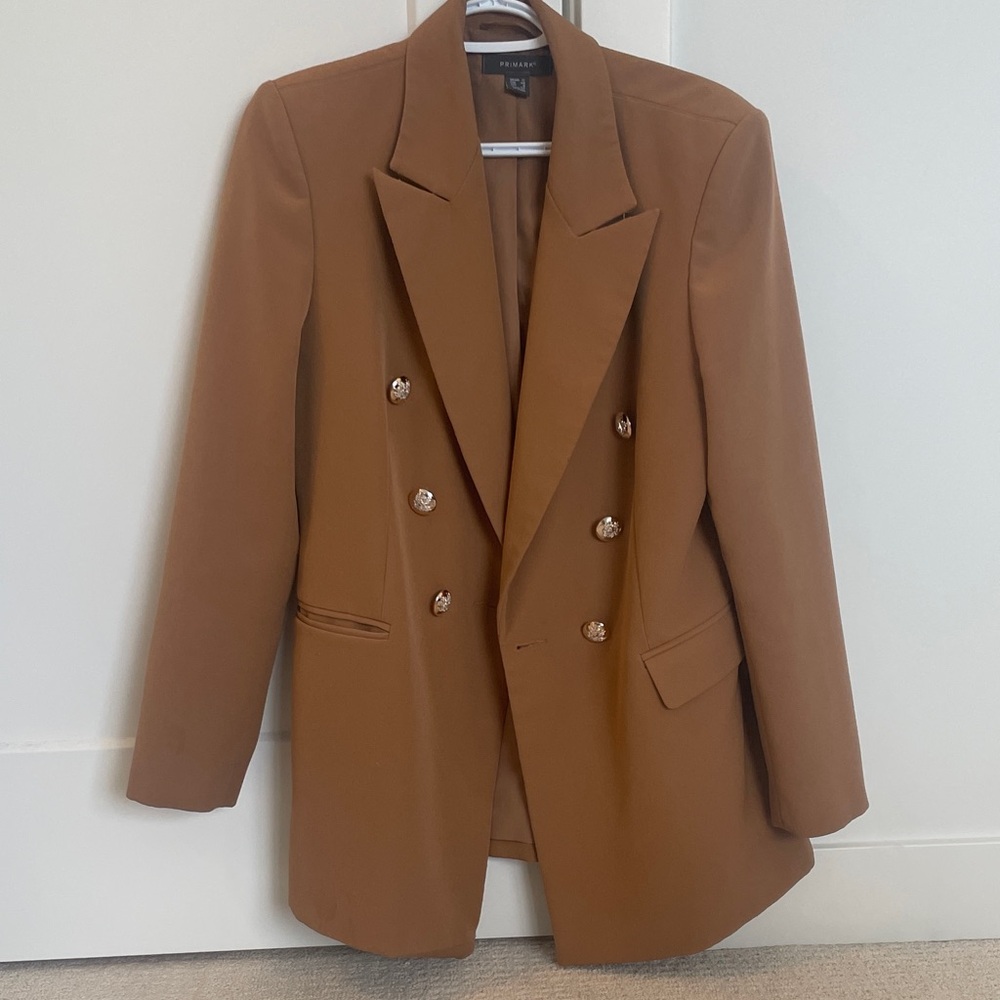 Primark Tan Double-Breasted Blazer